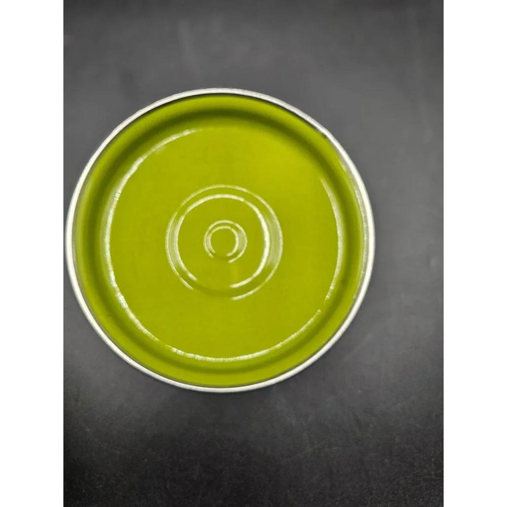 Lime Green Enamel Replacement Lid with Black Knob 6.25 Inch Retro Cookware z1